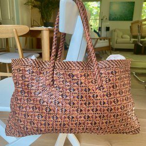 Dragon Diffusion Maori Kete Tote Bag Leather Woven Purse Jeanne Damas Handbag